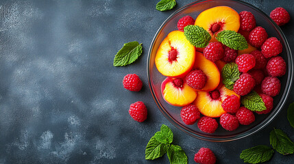 salade de fruits dans un plat pr&eacute;par&eacute; par un chef cuisinier &eacute;toil&eacute;.