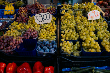 fruits and vegetables at the market