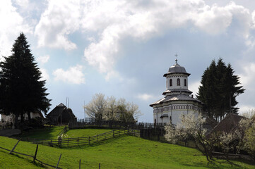 Church in Fundata village. Brasov, Romania