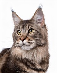Fototapeta premium 猫のポートレート（cat portrait on white background） 