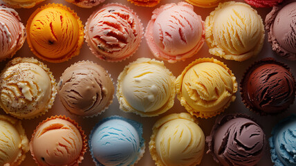 Obraz premium delicious ice cream dessert, perfect for a variety of culinary and lifestyle applications.