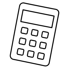 Calculator line art vector