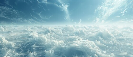 Fototapeta premium Ethereal Beauty: Hypnotic Cirrus Cloud Patterns in 8k UHD