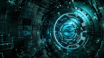 Fototapeta premium A secure digital vault protects cryptocurrency assets, ensuring safety and user peace of mind.