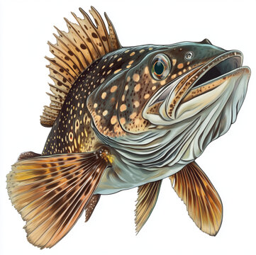 illustration of a lingcod