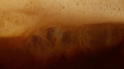 Super Slow Motion Detail Shot of Pouring Fresh Creamy Coffee at 1000fps.