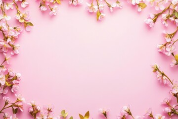 Elegant floral border with vibrant flowers lush greenery on light background. Ideal for decorative designs wedding invitations or romantic designs valentines day, mother's day, women's day