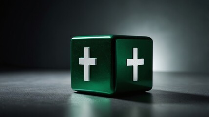 green box with plus , AI Generated.