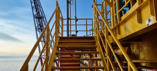 Lifting equipment. wire, block, pull lift. stairs. scaffold