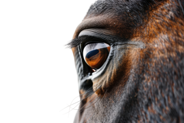 Detailed View of a Horse's Eye Showing Reflection