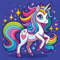 A beautiful unicorn illustration