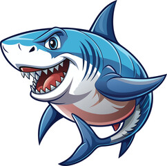 A shark cartoon vector illustration