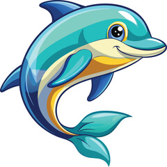 A dolphin cartoon vector illustration