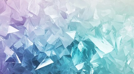 Naklejka premium Abstract geometric background forming an intricate crystal structure with a beautiful color gradient from turquoise to purple
