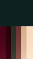 Color palette showing a gradient of dark green, burgundy and beige tones, perfect for creating designs, illustrations and digital art