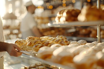 Obraz premium baker with bread