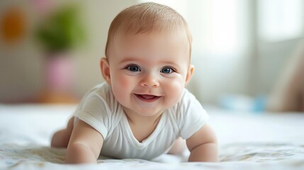 Fototapeta premium Baby's bed portrait