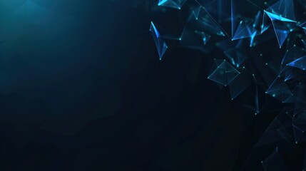 Abstract Network of Glowing Lines and Points