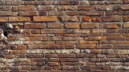 Obraz premium Old wall in Europe with bricks from two buildings.