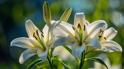 Obraz premium Perennial grasses with bulbs.