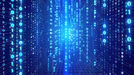 Digital Tunnel of Binary Code