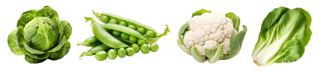 Obraz premium Fresh vegetables png cut out element set