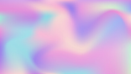 Fototapeta premium Holographic Texture. Kawaii Fluid. Iridescent Gradient. Shiny Gasoline Illustration. Rainbow Foil. Neon Image. Violet Blur Background. Hologram Gradient. Purple Holographic Texture