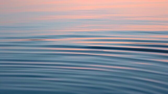A minimalist design featuring parallel lines and smooth curves emulating the serene movement of a calm lake at sunrise