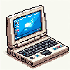  Retro Laptop Pixel Art