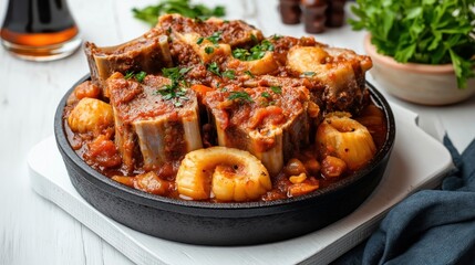 Fototapeta premium Osso Buco - Traditional Italian food