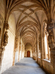 Toledo, Spain, July Monasterio de San Juan de los Reyes looking at the interior halls where the monnks used to roam.
