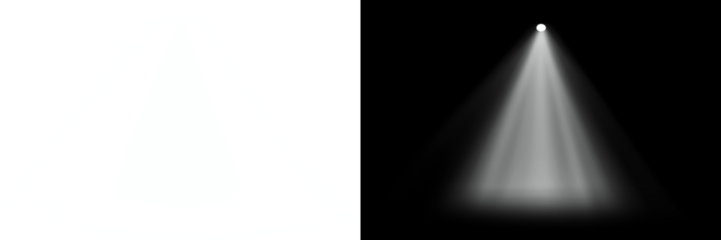 PNG Bright spotlight illuminating dark space