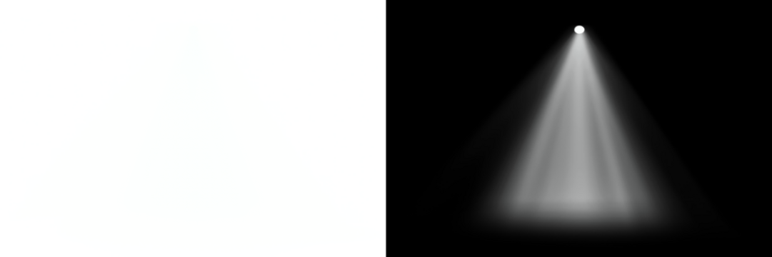 PNG Bright spotlight illuminating dark space