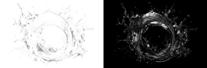 PNG Abstract water splash art
