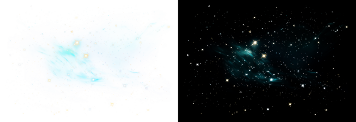 PNG Vibrant cosmic nebula and stars