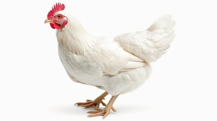 Fototapeta premium White Chicken Portrait