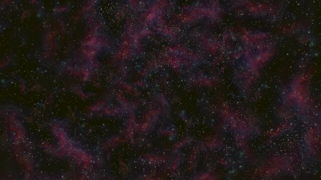 This vibrant image captures a red and purple nebula, a celestial cloud formed during star birth. Nebulas consist of hot, glowing gas and come in various shapes and colors