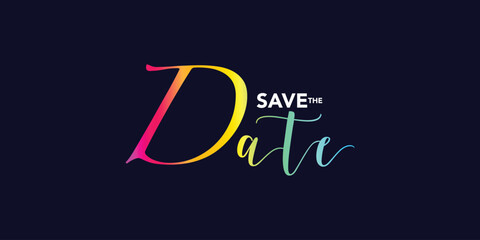 Save the date banner. Can be used for business, marketing and advertising. logo graphic design of event summit made for Technology and upcoming events. Vector EPS 10
