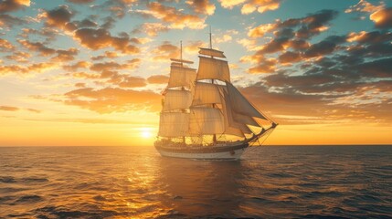 Sailing into the Golden Sunset