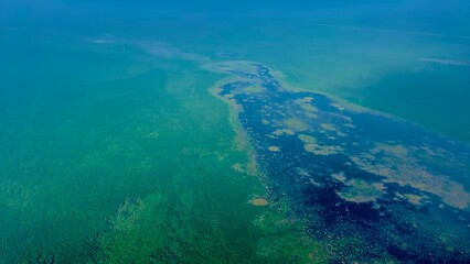 aerial view from the plane, Mexico