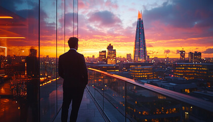 people viewing the London skyline