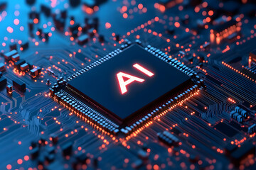 AI Brain Chip with word AI on it