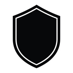 Sheild silhouette vector.