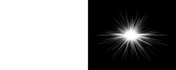PNG Bright starburst light effect