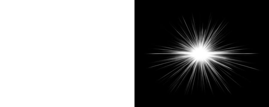 PNG Bright starburst light effect