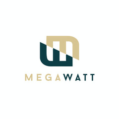 Fototapeta premium MW and WM Logo Architects M W Letter and Architects Modern Logotype 