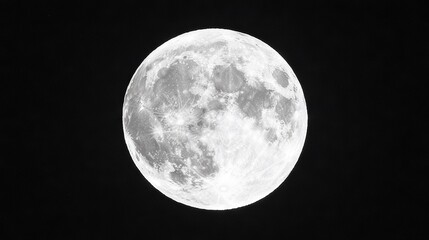 Fototapeta premium A full moon in a black sky with two planes in the foreground