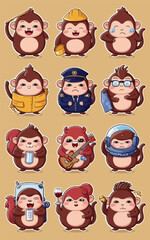 2d vector illustration for cartoon character design for kids and comic book stickers printing and cartoon movie 
