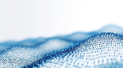 Digital Landscape with Binary Code