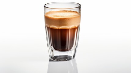 Espresso Perfection: Close-Up Shot of Creamy Coffee with Crema
